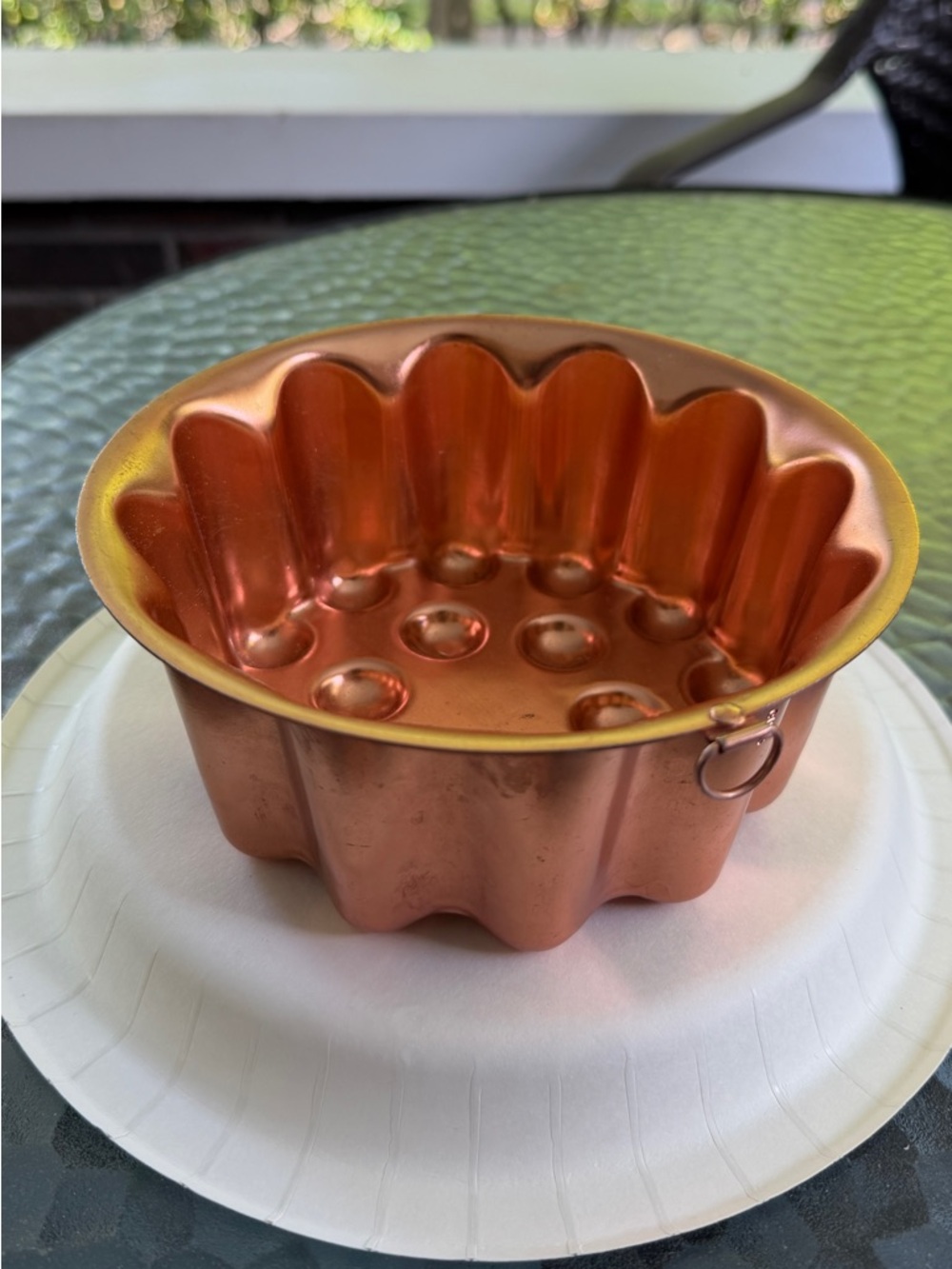 Copper-Colored Fluted Jello Mold